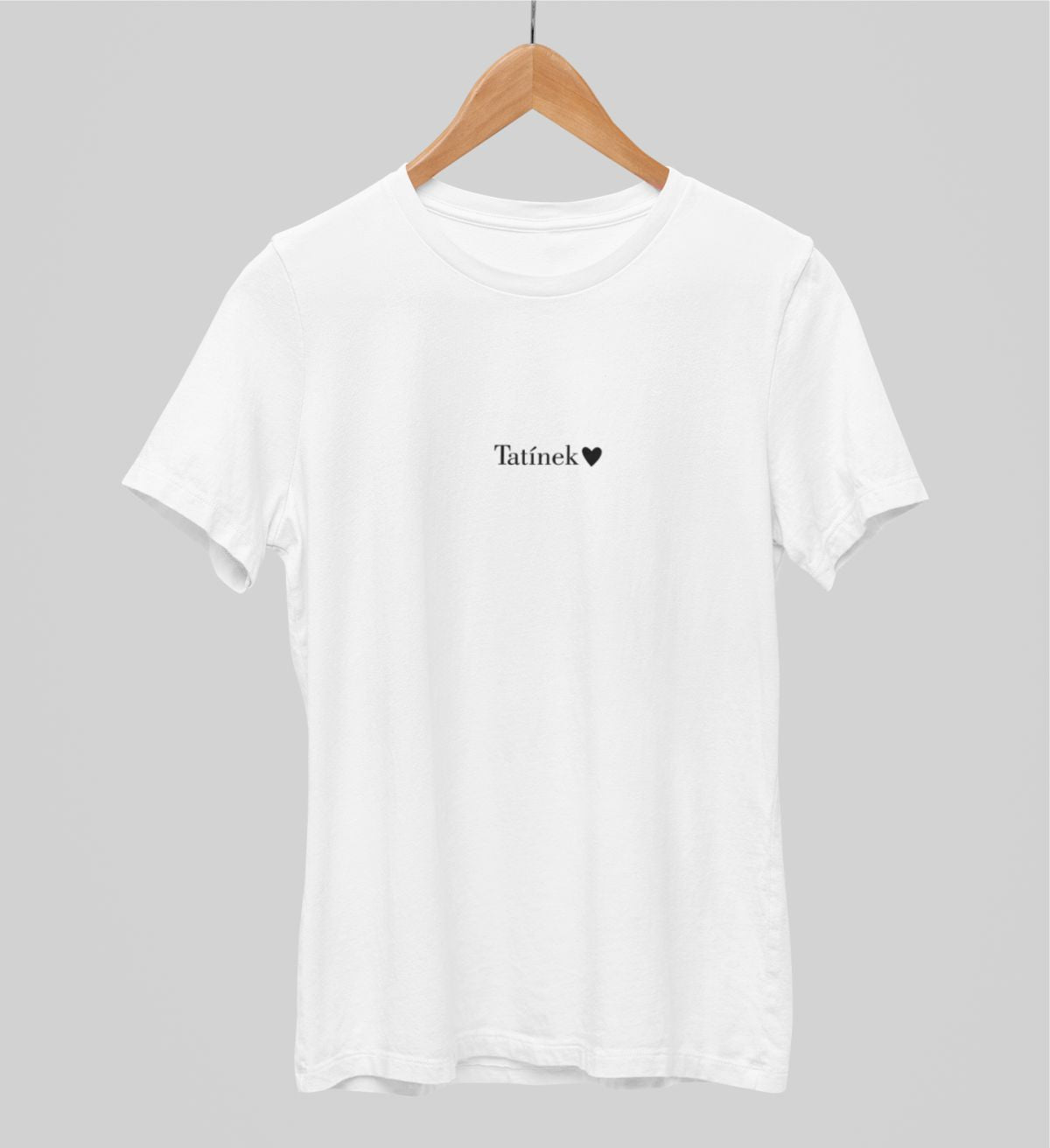 Bílé UNISEX tričko "Tatínek s srdíčkem"