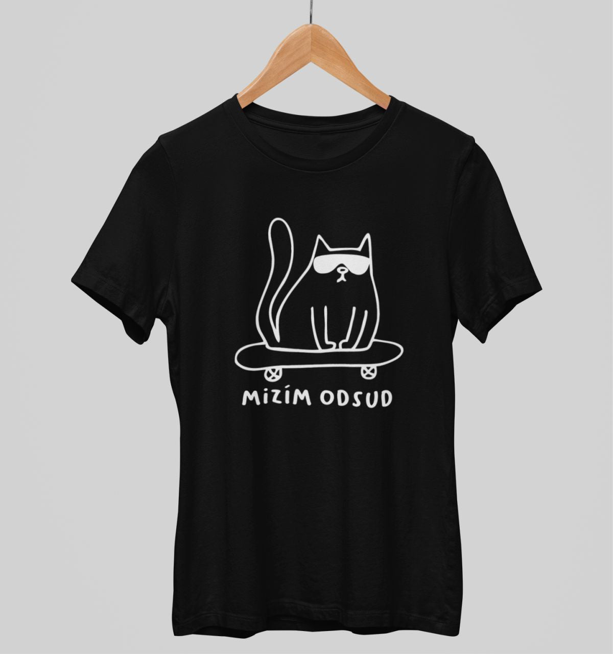 Černé unisex tričko "Mizím odsud"