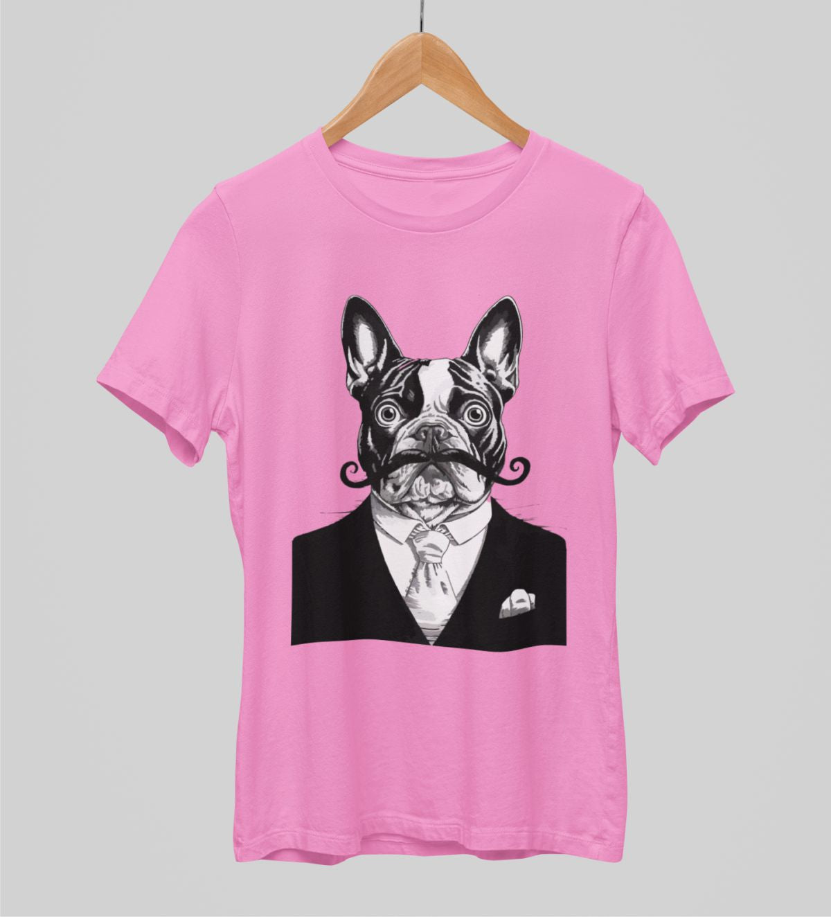 Růžové unisex tričko "Džentlmen"