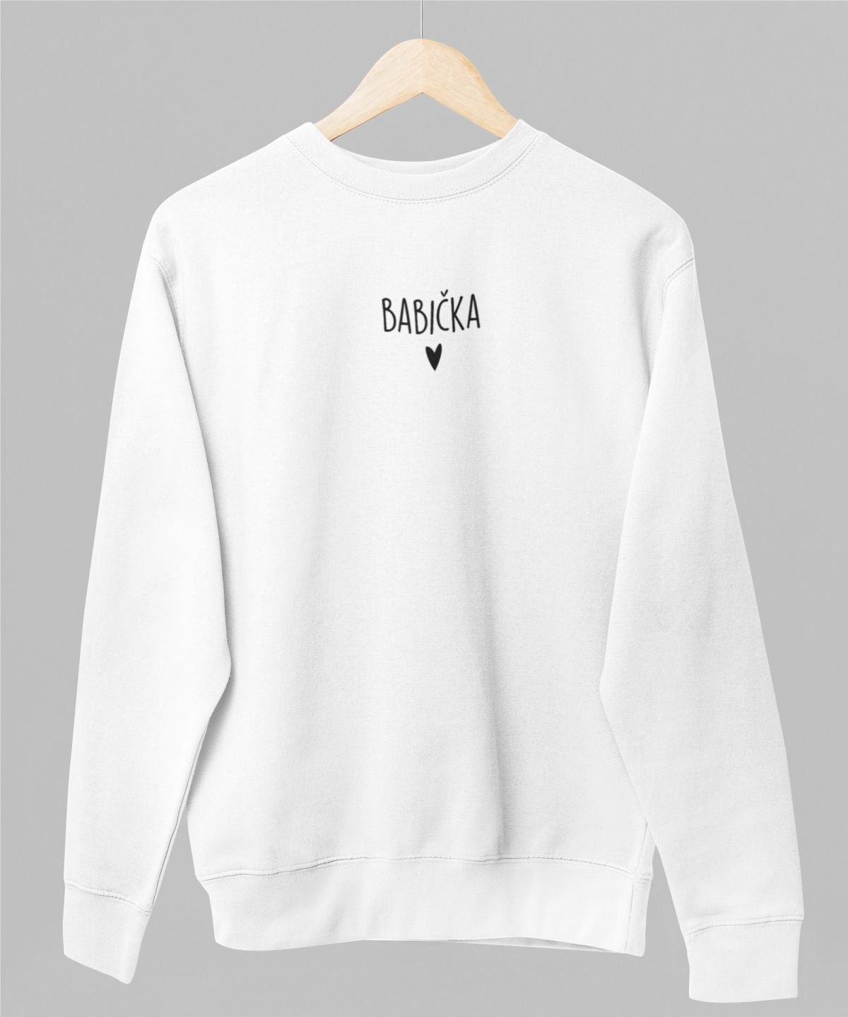 Bílá unisex mikina "Babička"