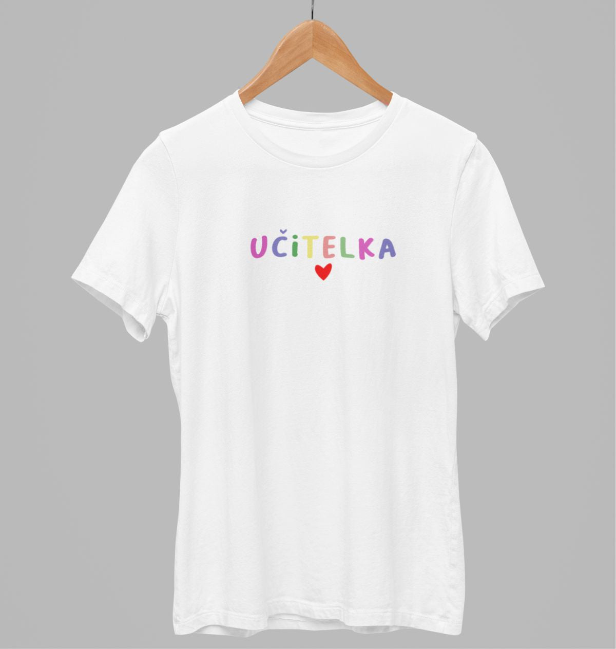 Bílé unisex tričko "Učitelka"