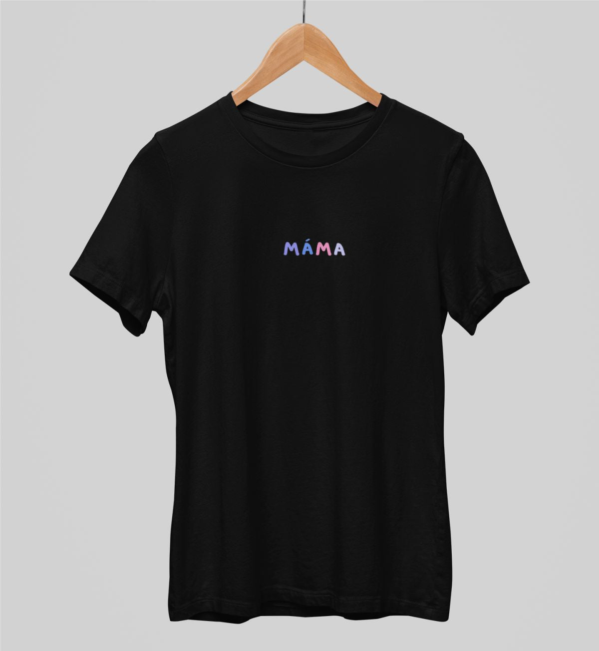 Černé unisex tričko "Barevná máma"