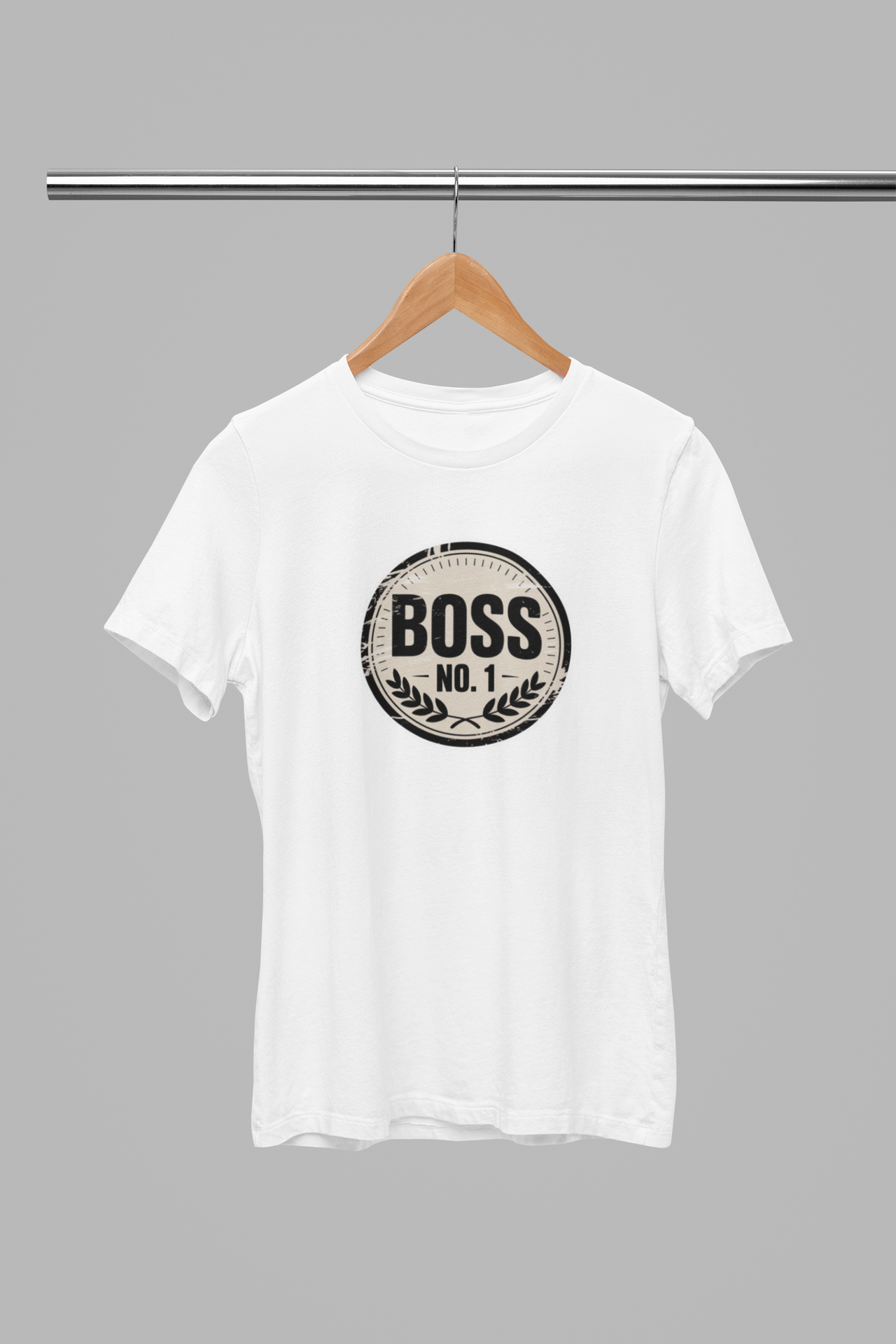 Bílé unisex tričko "Boss No1"