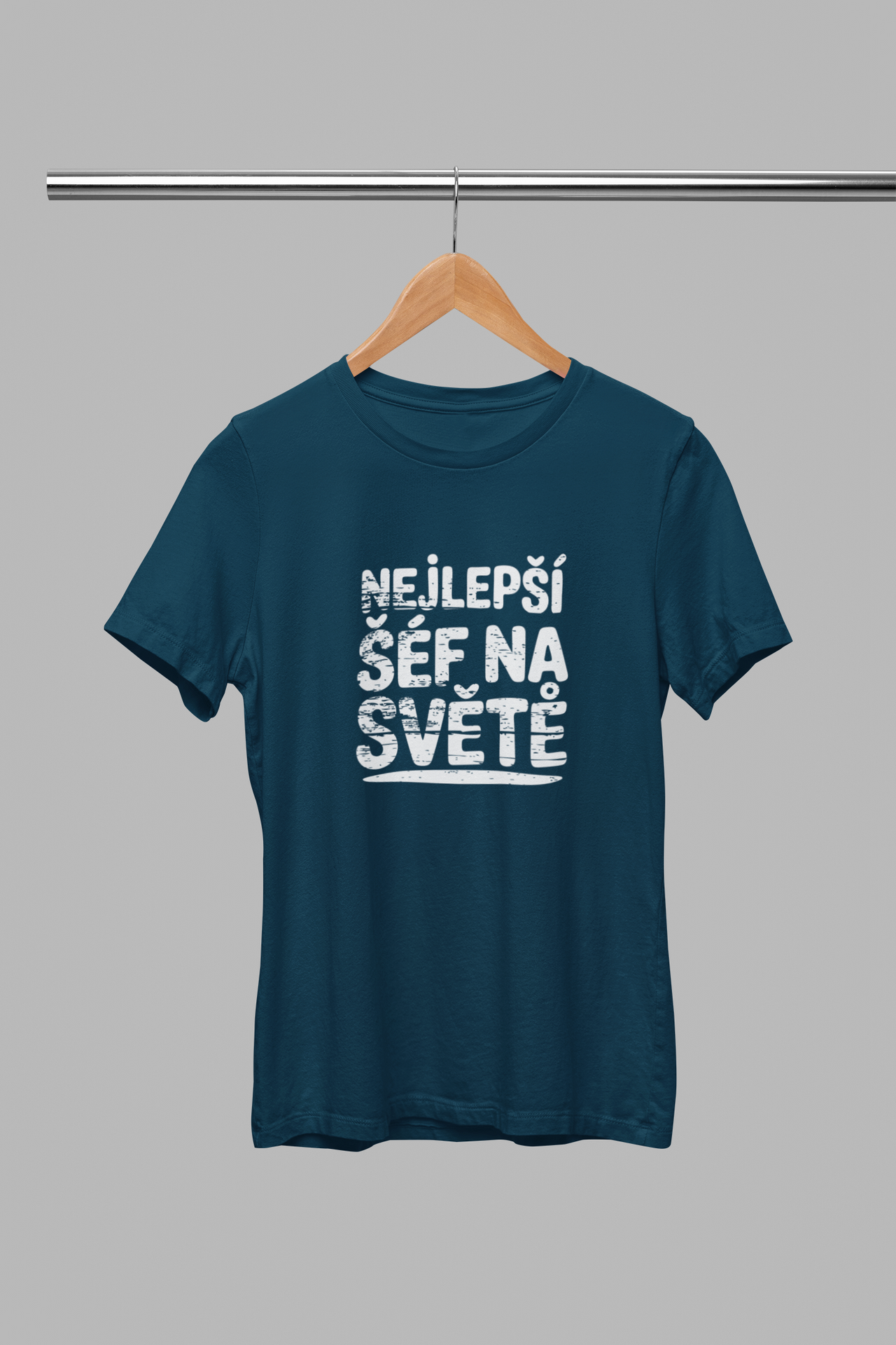 Tmavě modré unisex tričko "Nejlepší šéf na světě"