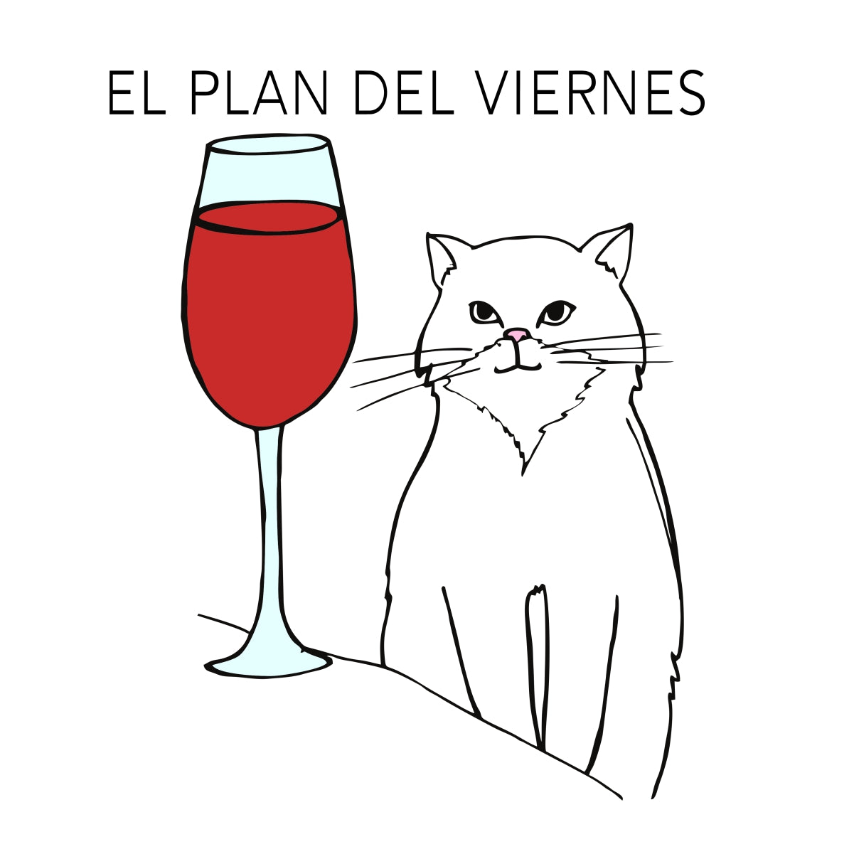 Bílé UNISEX tričko El plan del viernes