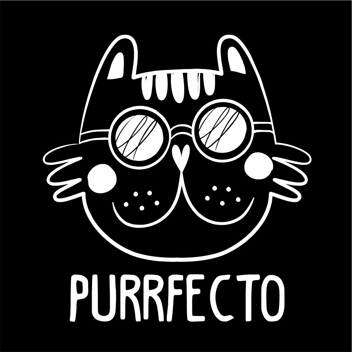 Černé UNISEX tričko Purrfecto