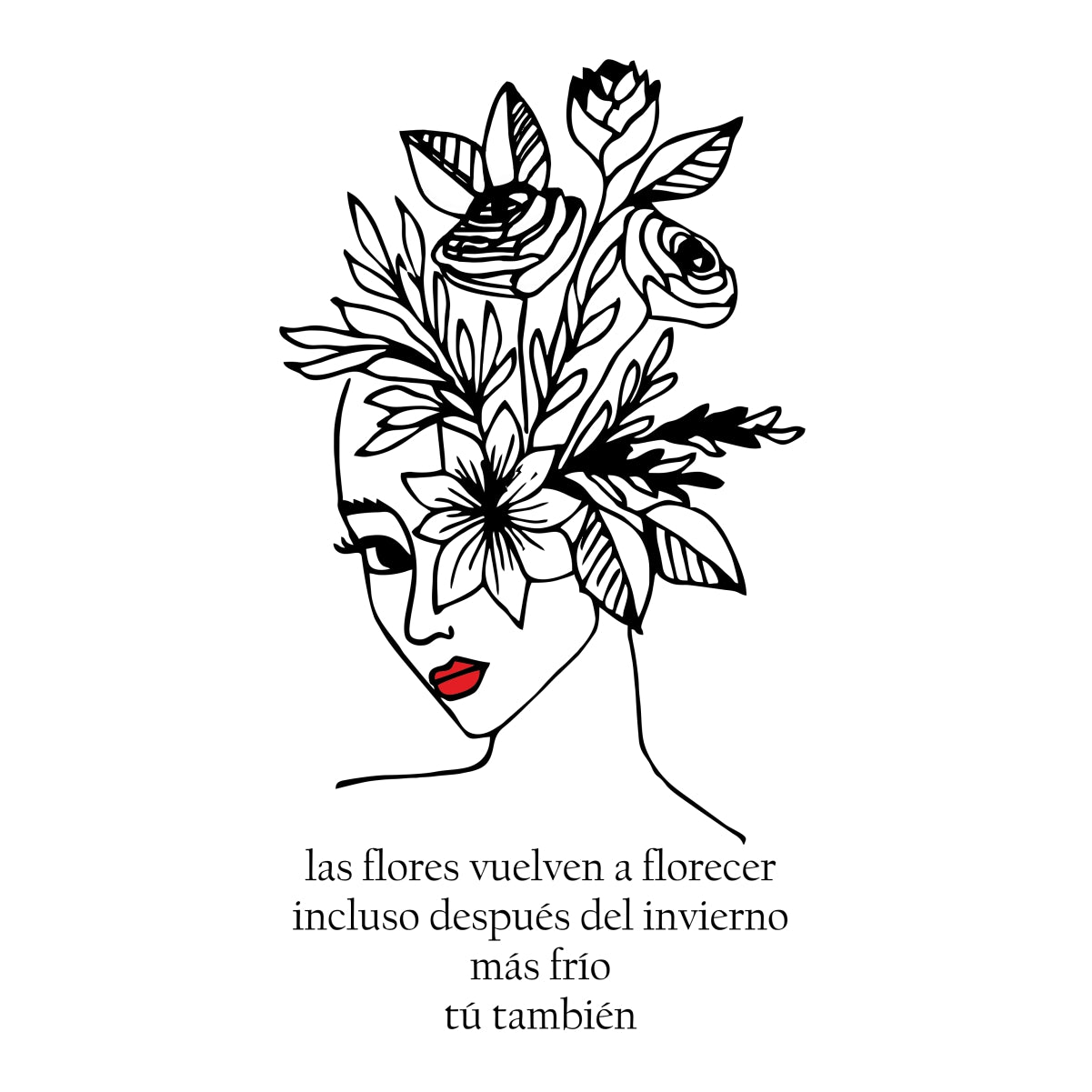 Bílé UNISEX tričko Las flores vuelven