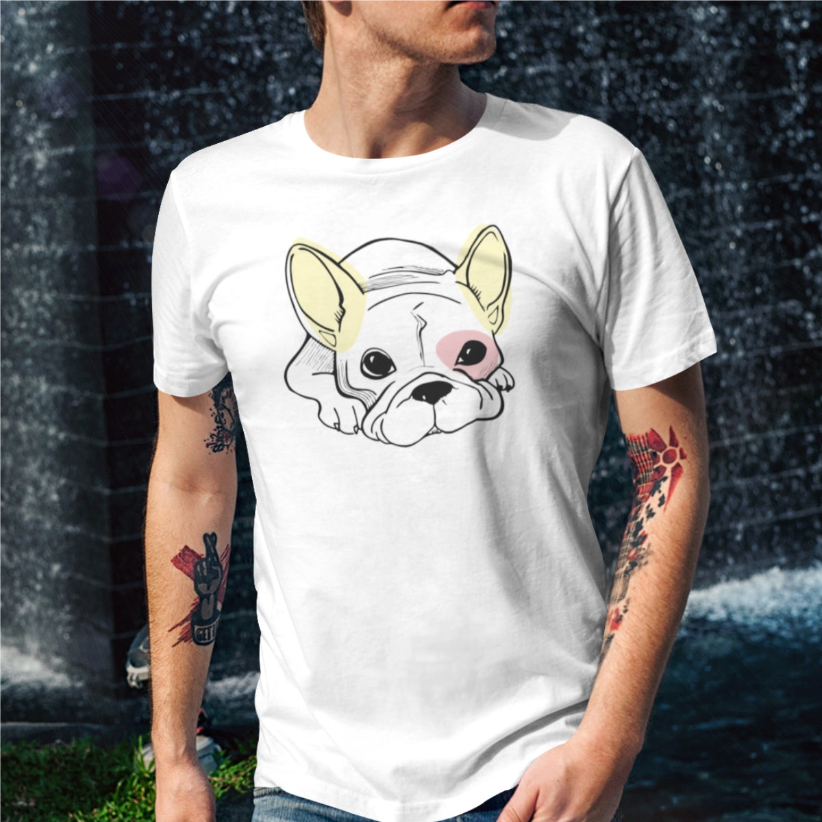 Bílé UNISEX tričko Mi perro es perfecto