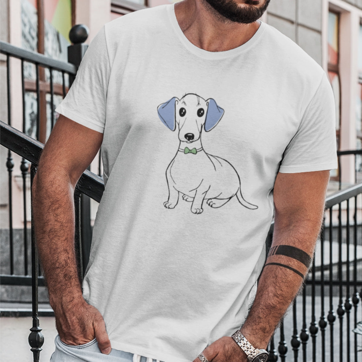 Bílé UNISEX tričko Perro
