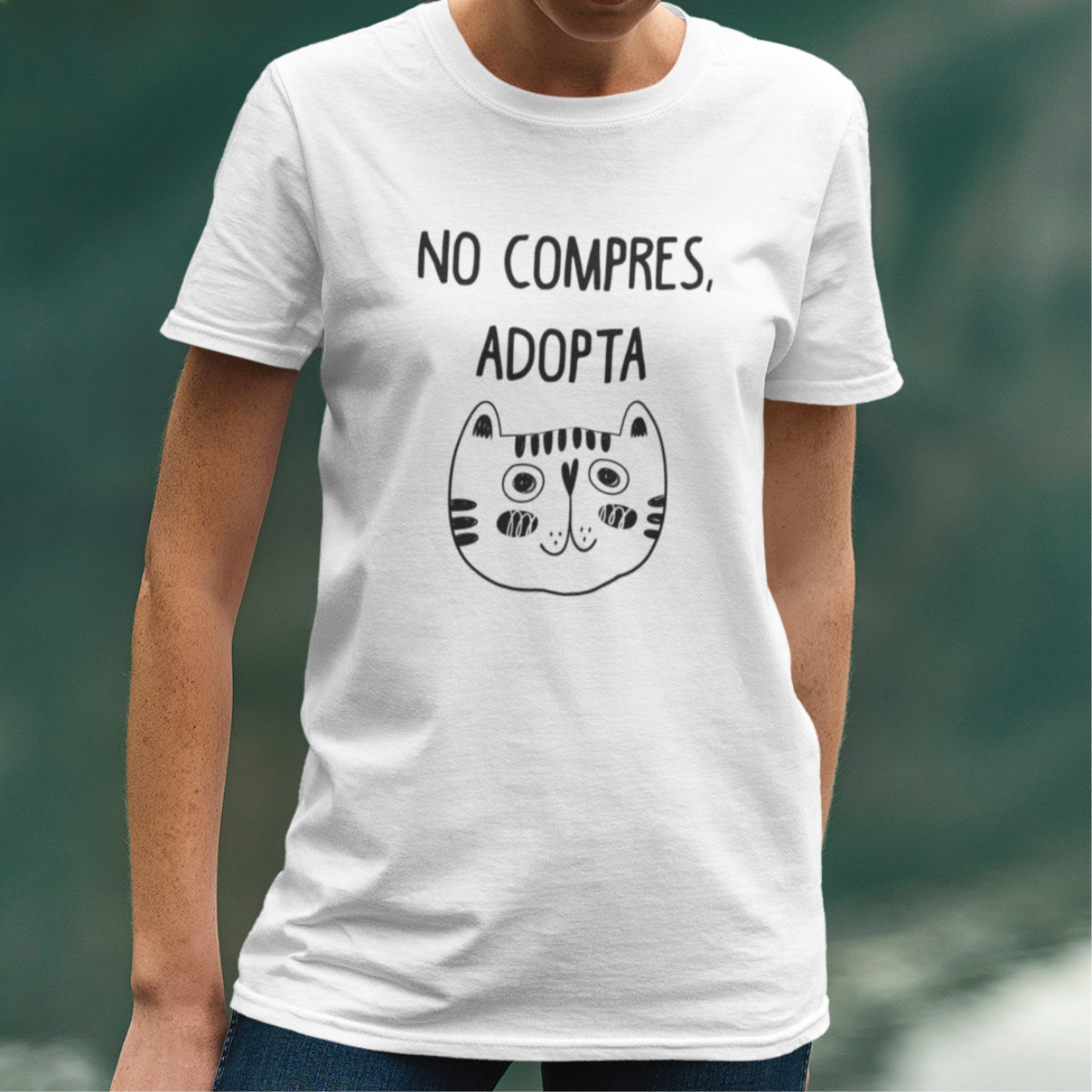 Bílé UNISEX tričko No compres
