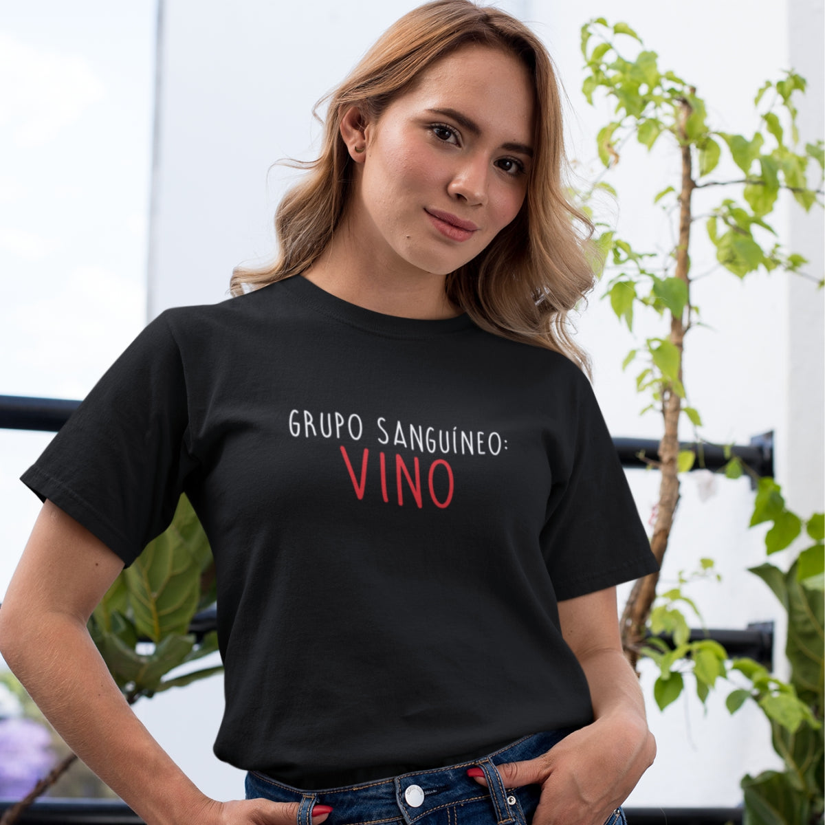Černé UNISEX tričko Grupo sanguineo