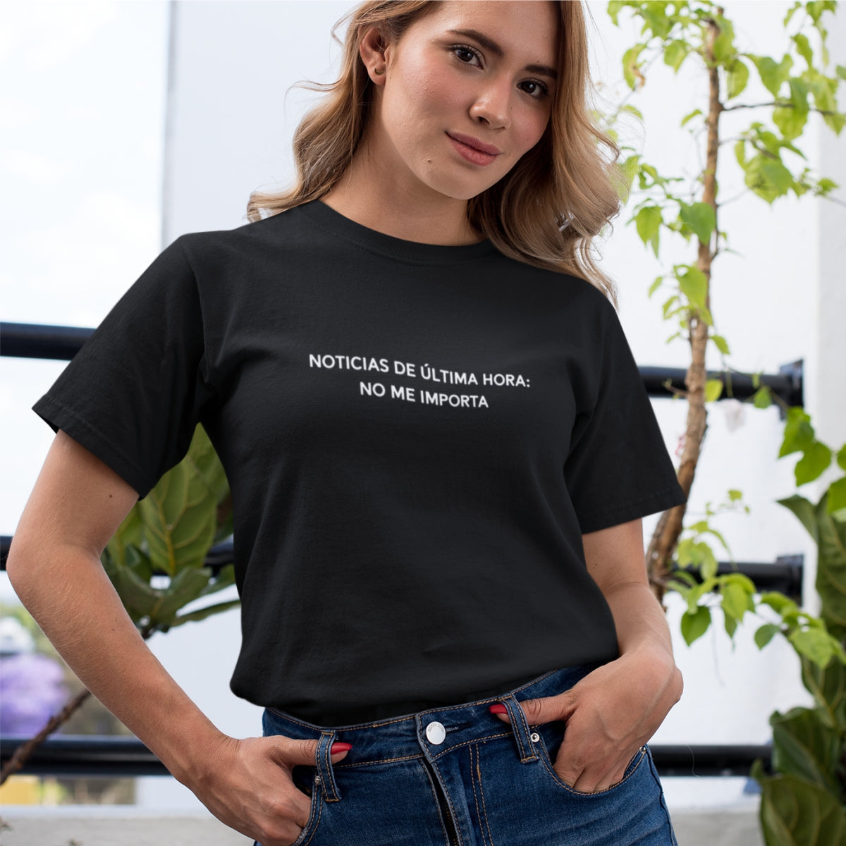 Černé UNISEX tričko Noticias