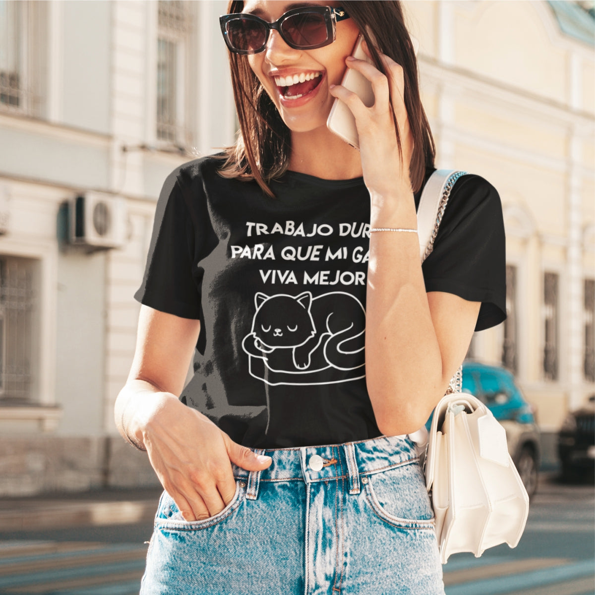 Černé UNISEX tričko Trabajo duro