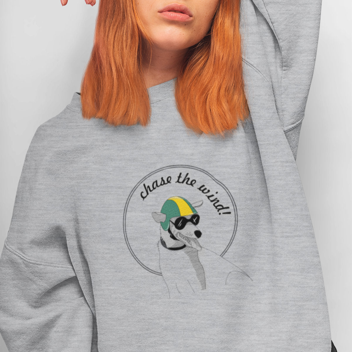 Melange grey Sweatshirt Chase the wind