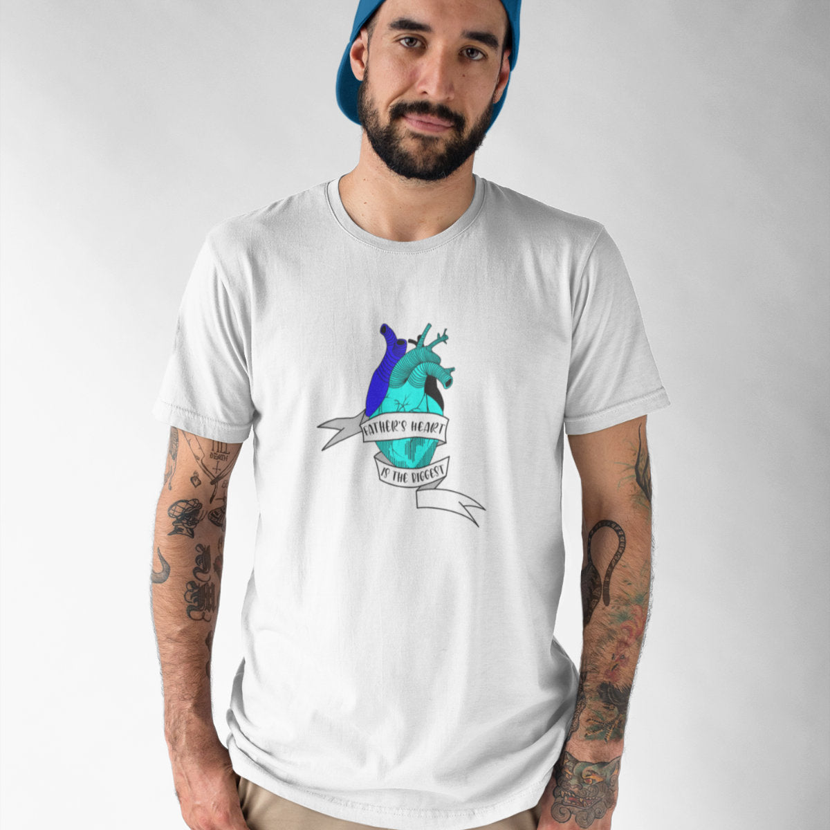Bílé UNISEX tričko The Father's Heart