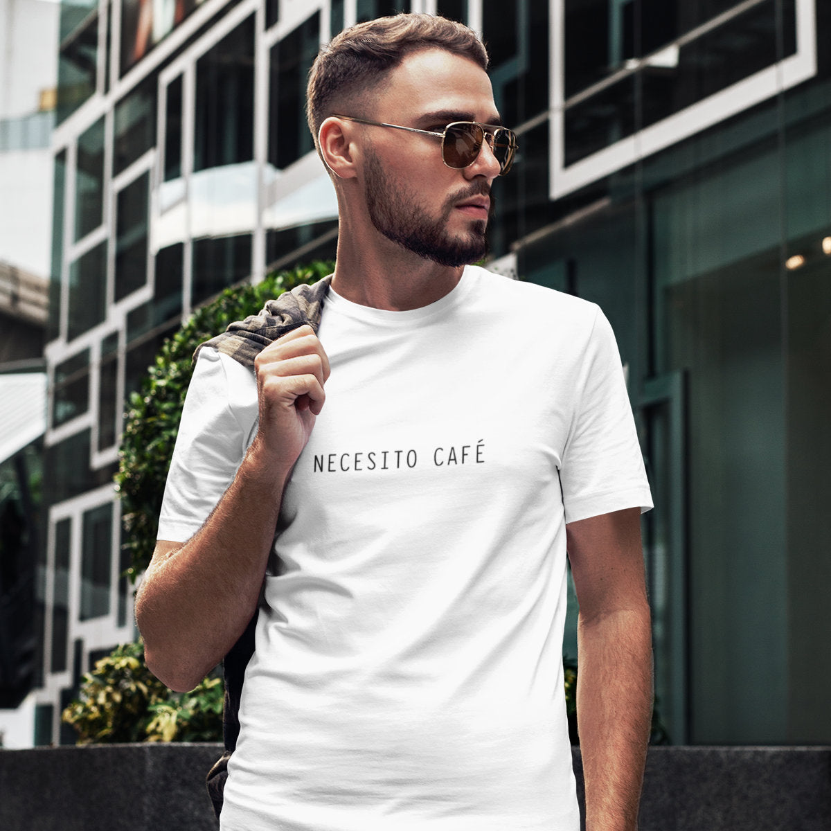 Bílé UNISEX tričko I need coffee