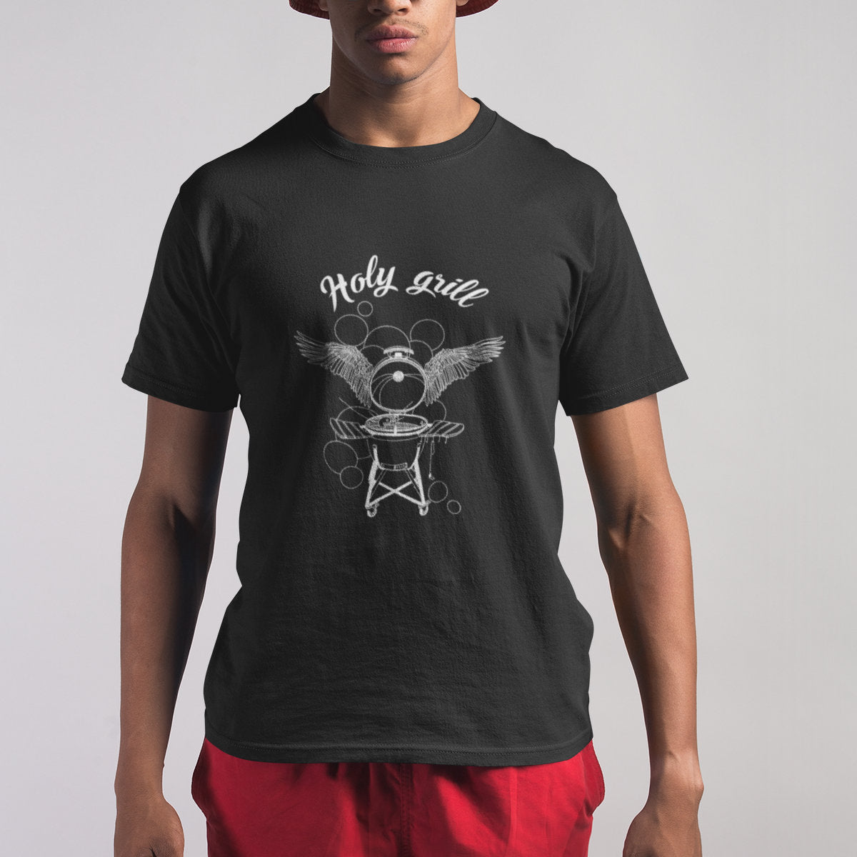 Černé UNISEX tričko Holy grill