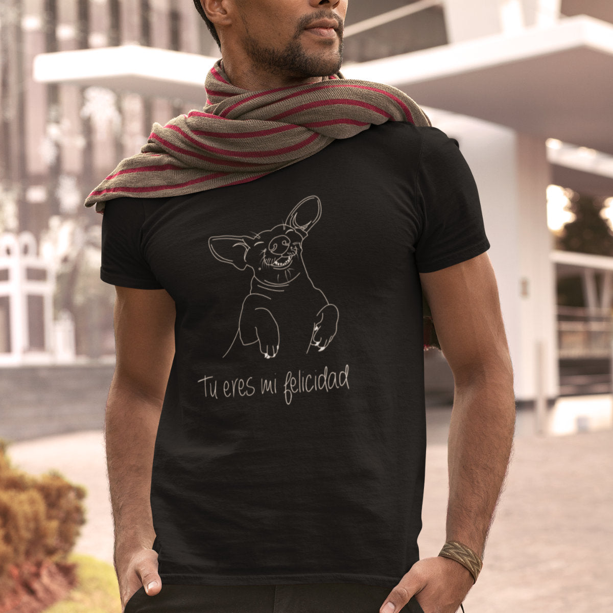 Černé UNISEX tričko You are my happiness