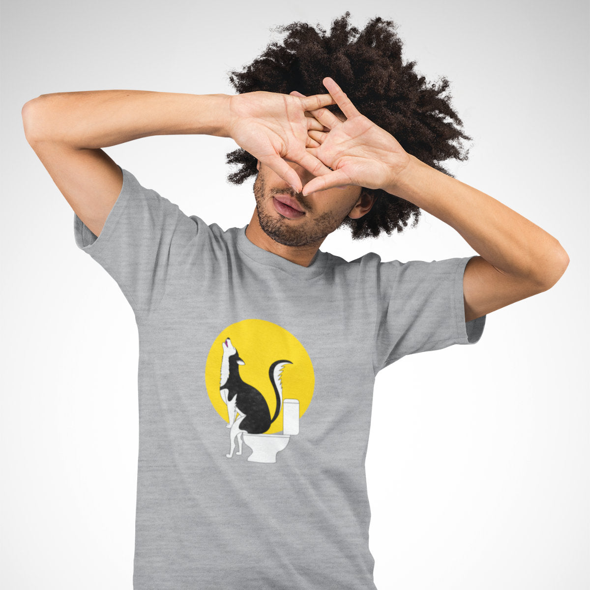 Šedý melír UNISEX tričko The howling