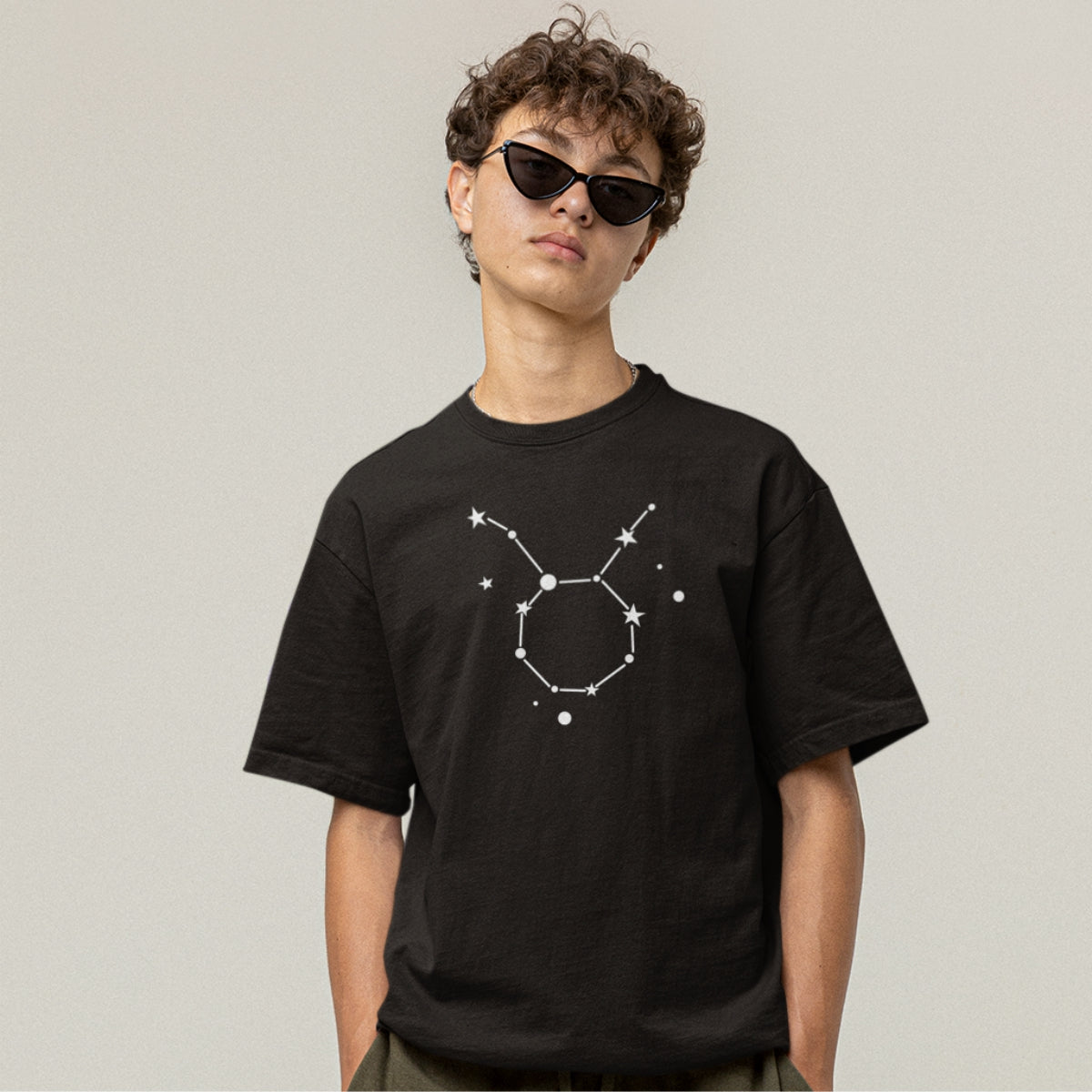 Černé UNISEX tričko Zodiac Aries