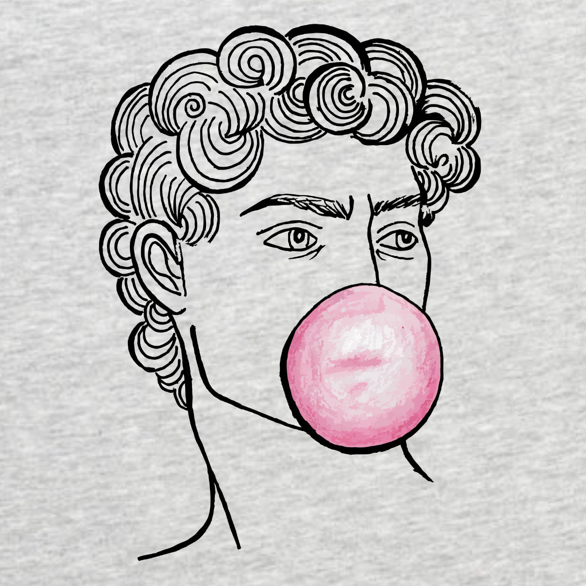 Šedý melír tričko David (UNISEX tričko)