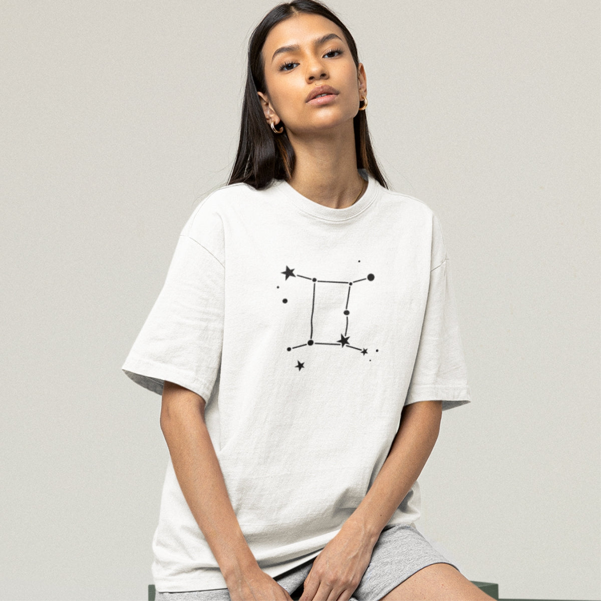 Bílé UNISEX tričko Zodiac Gemini