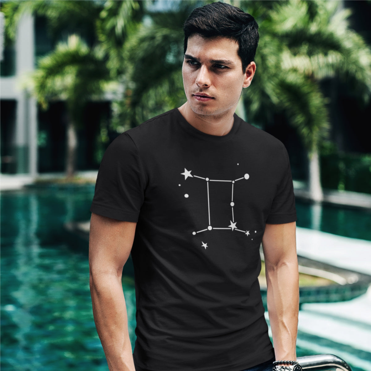 Černé UNISEX tričko Zodiac Gemini