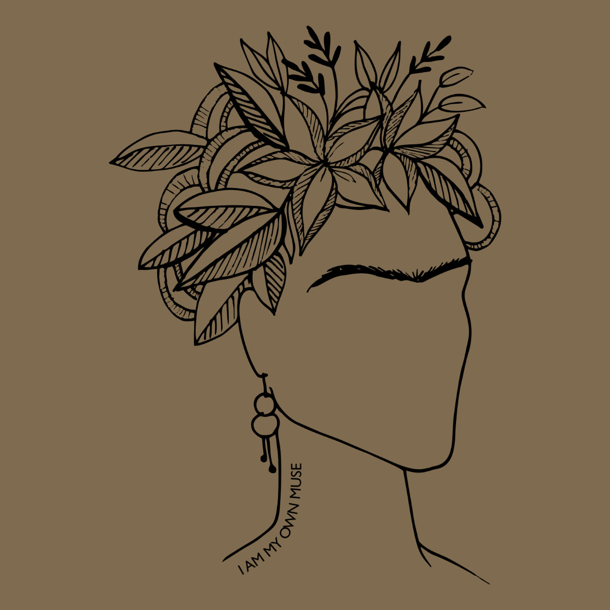 Khaki tričko Frida (UNISEX tričko)