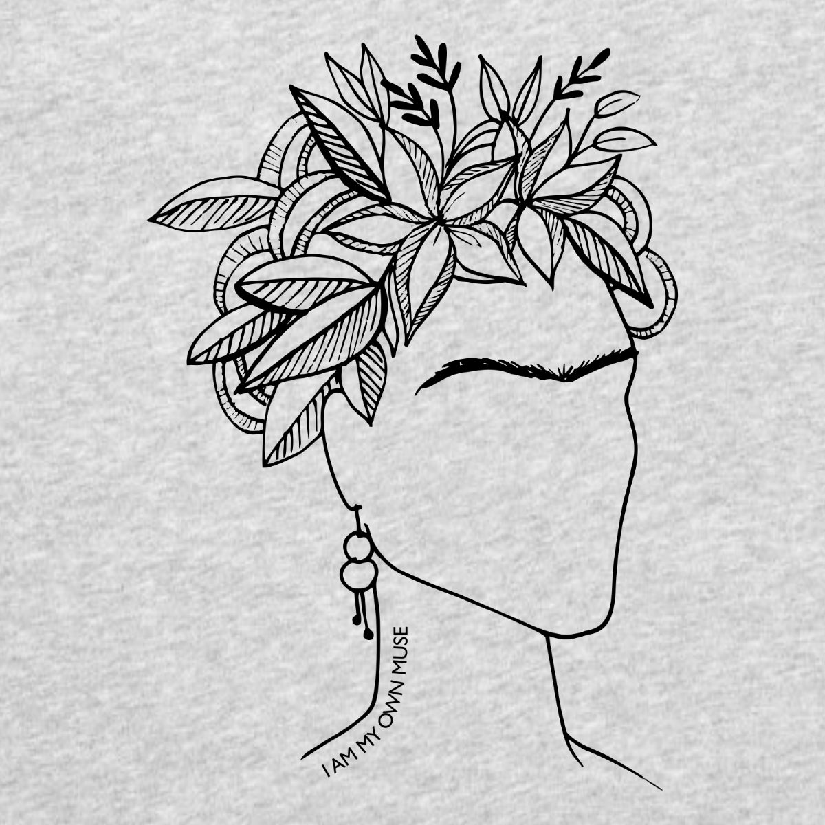 Šedý melír tričko Frida (UNISEX tričko)
