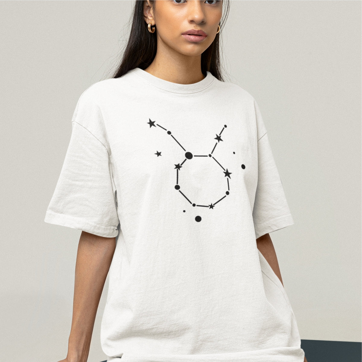 Bílé UNISEX tričko Zodiac Taurus
