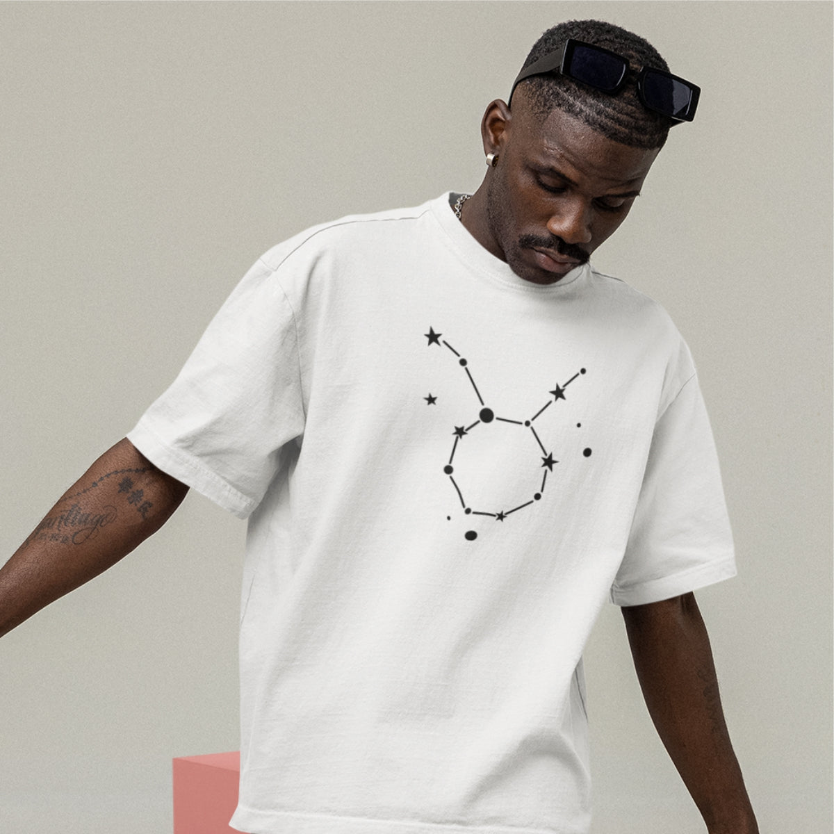 Bílé UNISEX tričko Zodiac Taurus