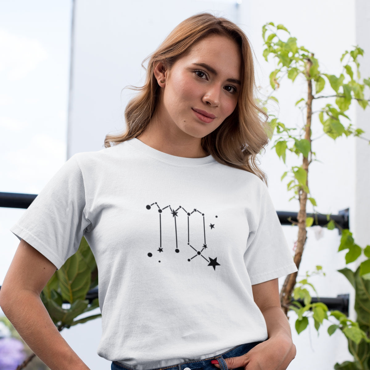 Bílé UNISEX tričko Zodiac Virgo