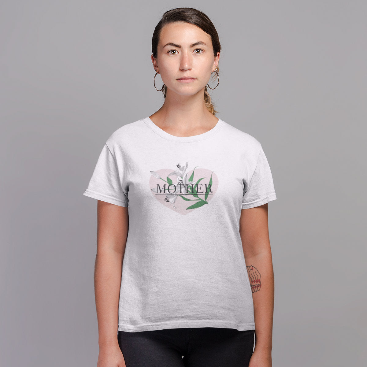 Bílé UNISEX tričko Mother Lily