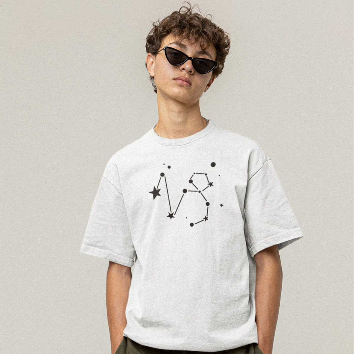 Bílé UNISEX tričko Zodiac Capricorn