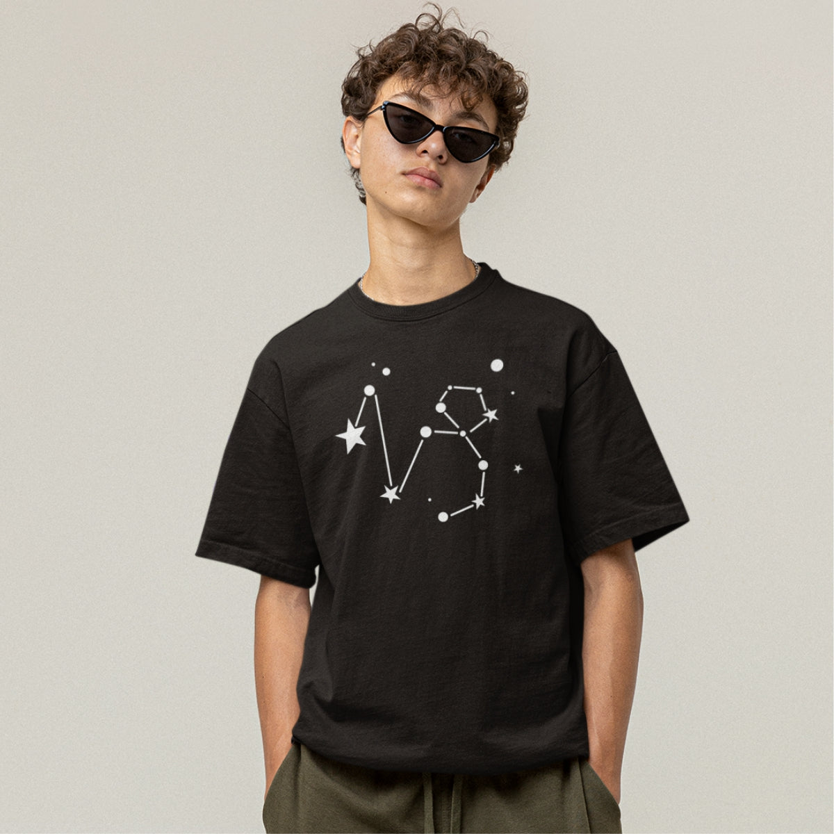 Černé UNISEX tričko Zodiac Capricornus
