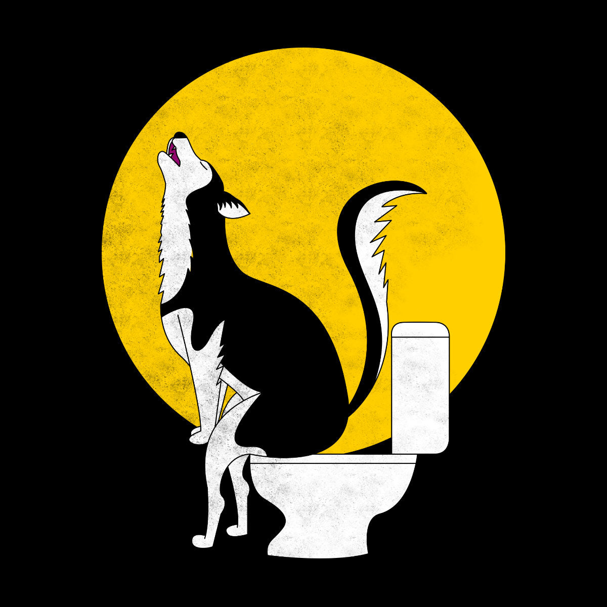 Černé UNISEX tričko The howling