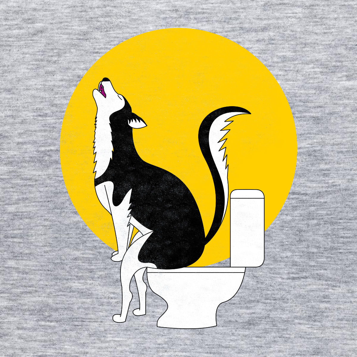 Šedý melír UNISEX tričko The howling