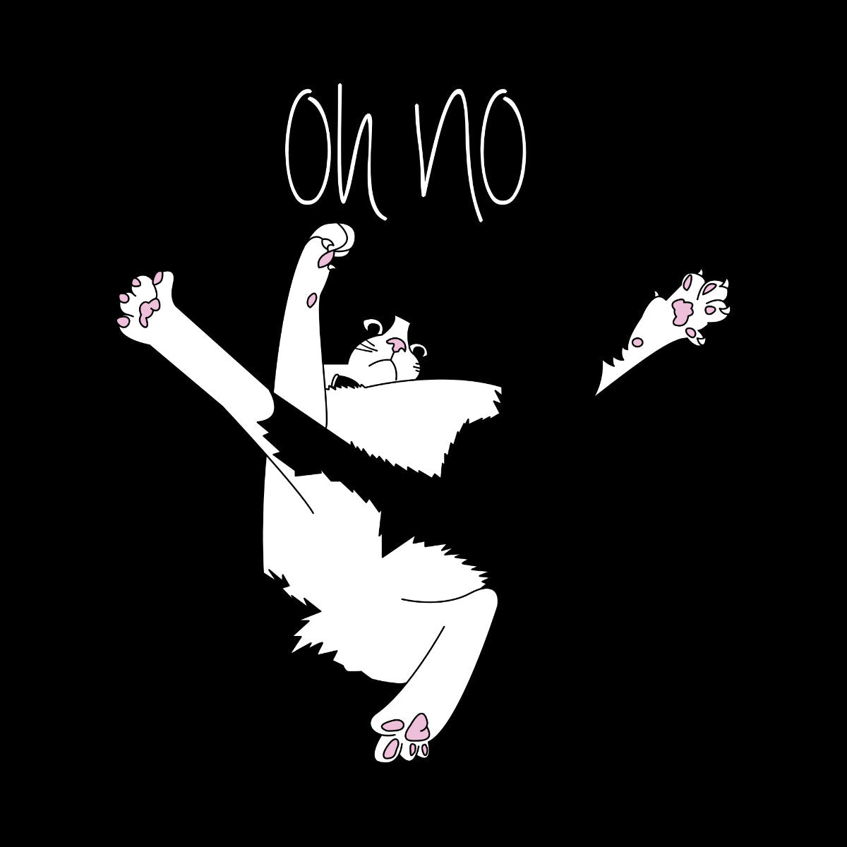 Černé UNISEX tričko Oh no