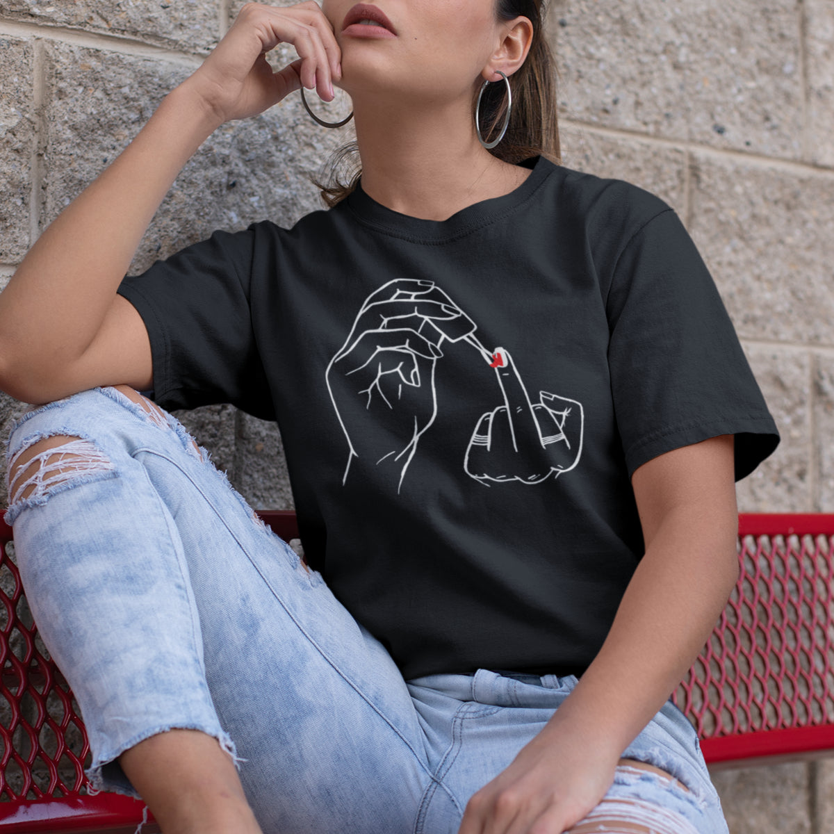 Černé tričko Lak na nehty (UNISEX tričko)