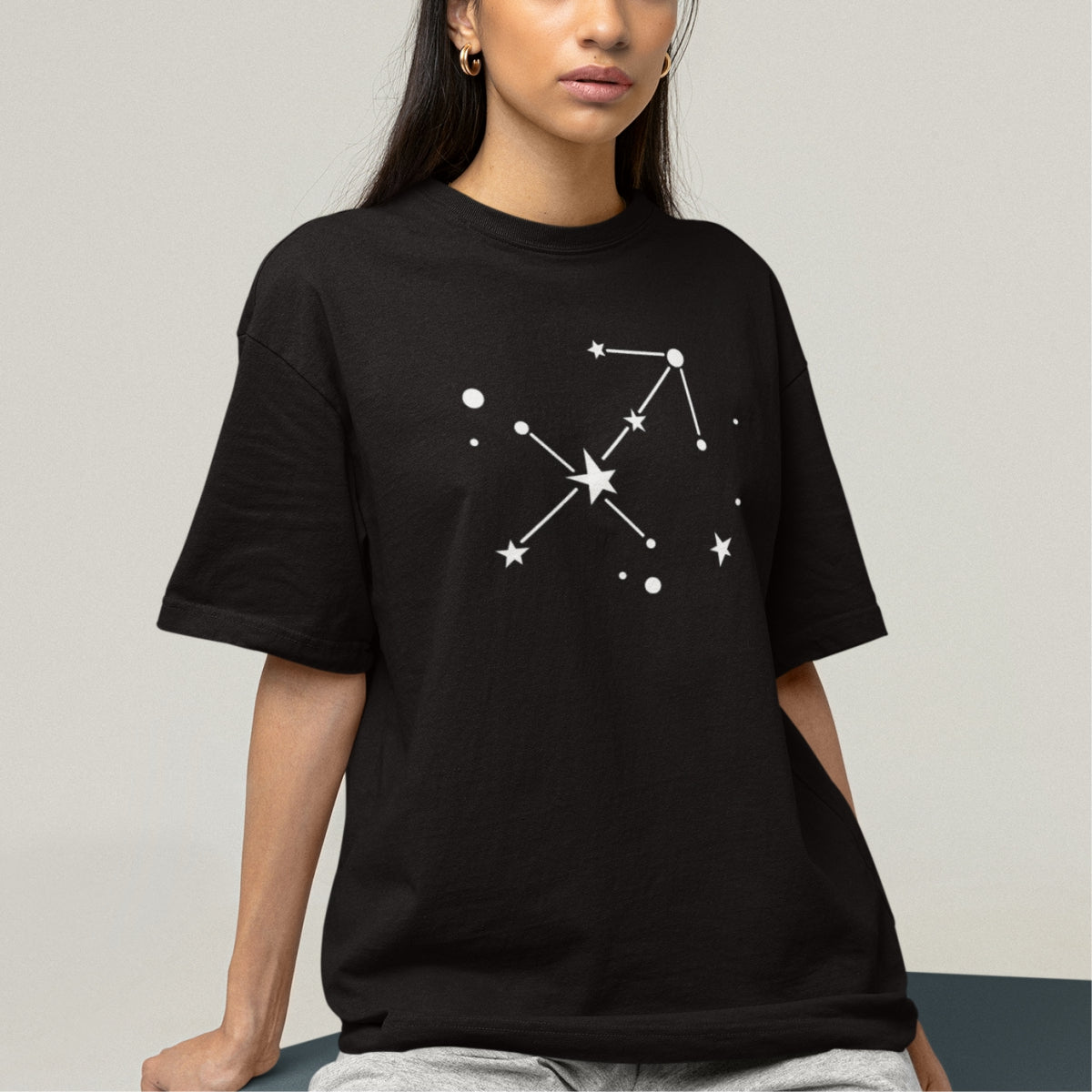 Černé UNISEX tričko Zodiac Sagittarius