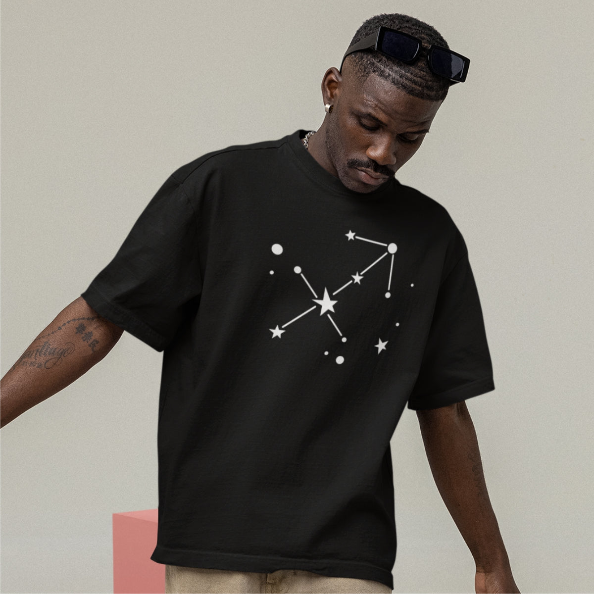 Černé UNISEX tričko Zodiac Sagittarius
