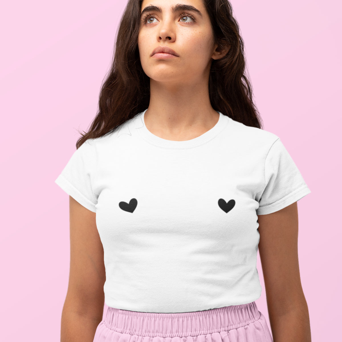 Bílé tričko Srdce (UNISEX tričko)