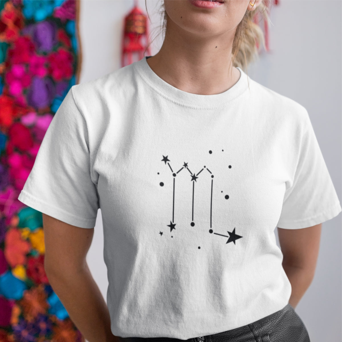 Bílé UNISEX tričko Zodiac Scorpio