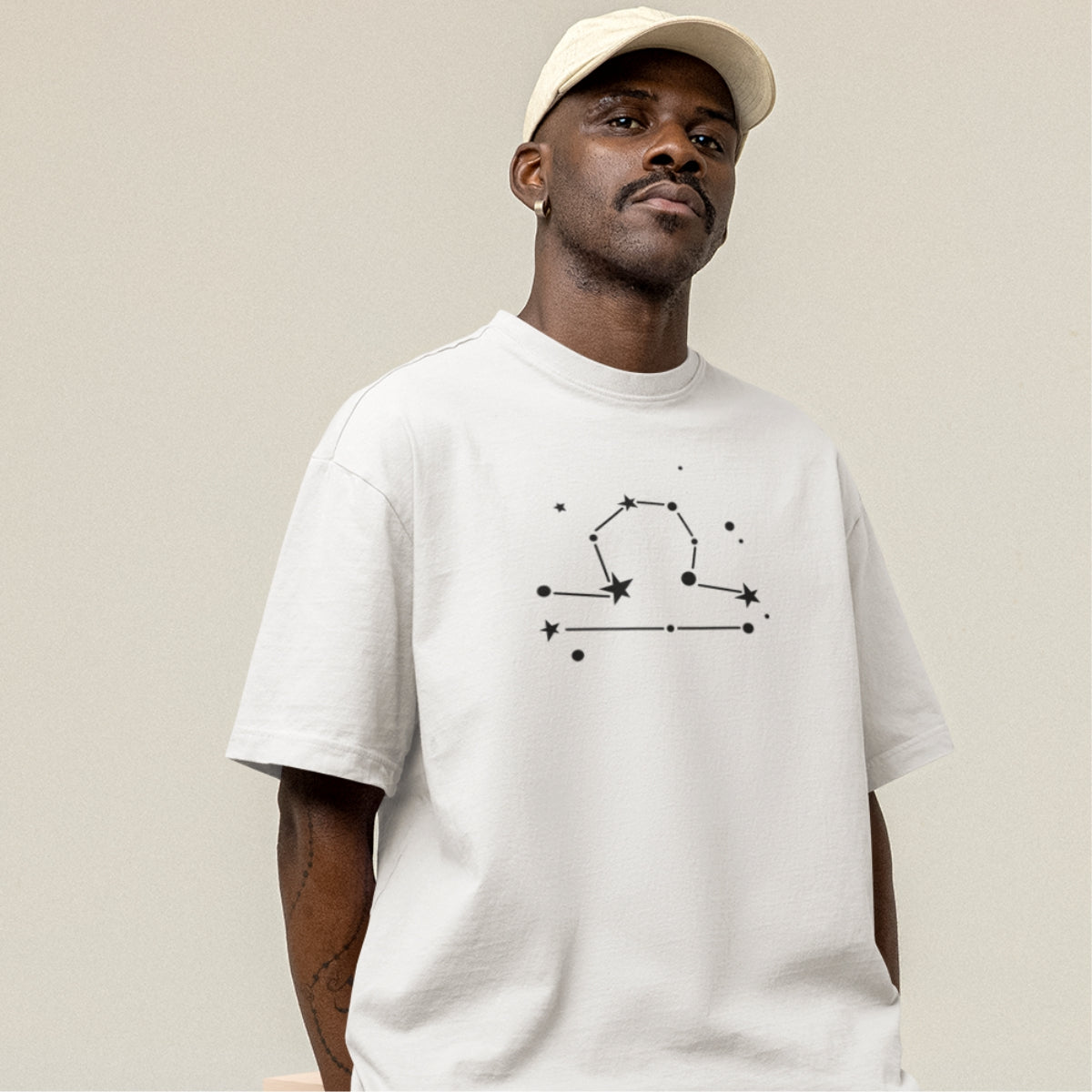 Bílé UNISEX tričko Zodiac Libra