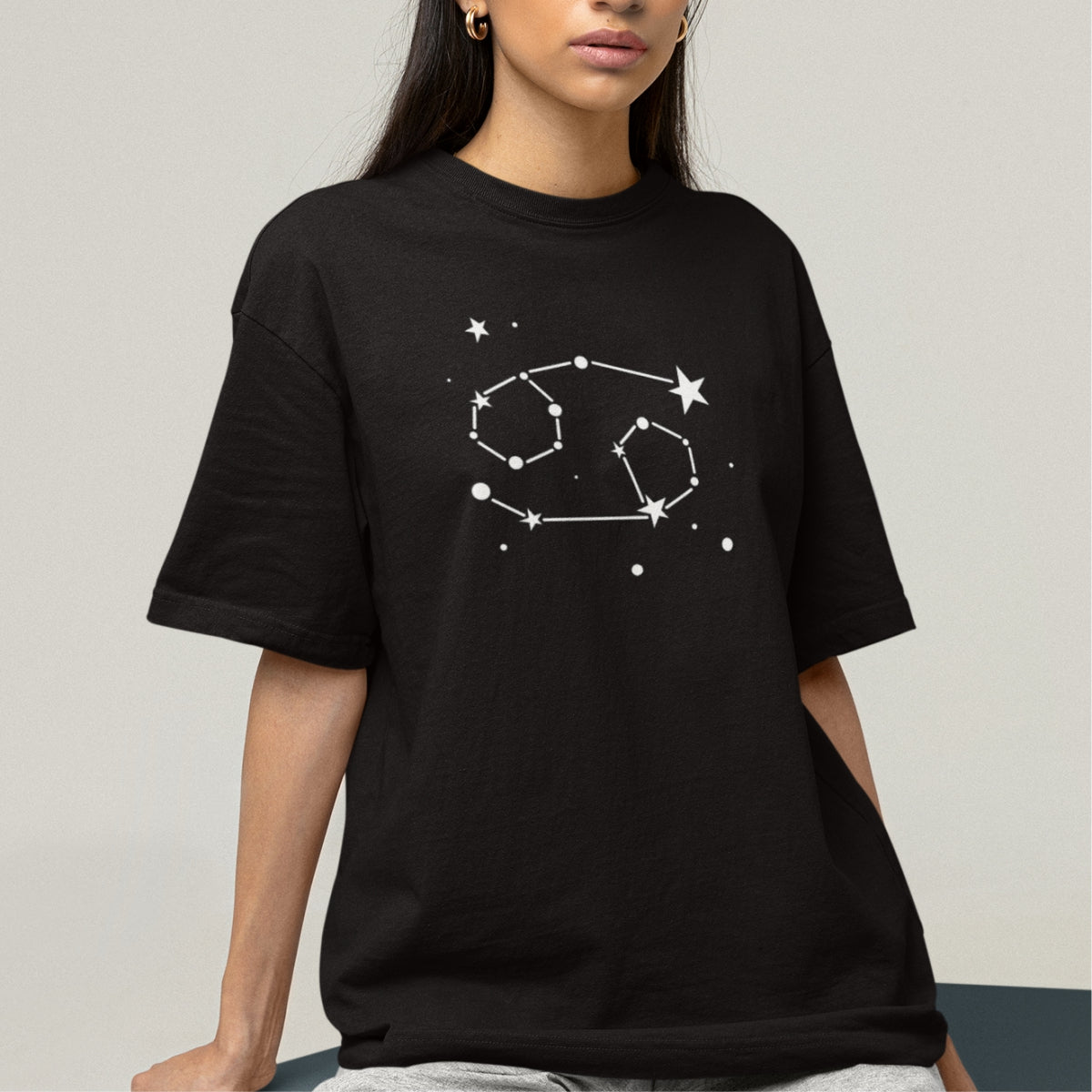 Černé UNISEX tričko Zodiac Cancer
