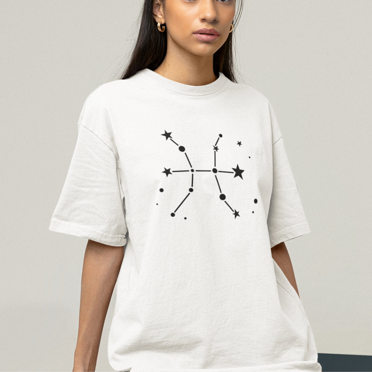 Bílé UNISEX tričko Zodiac Pisces