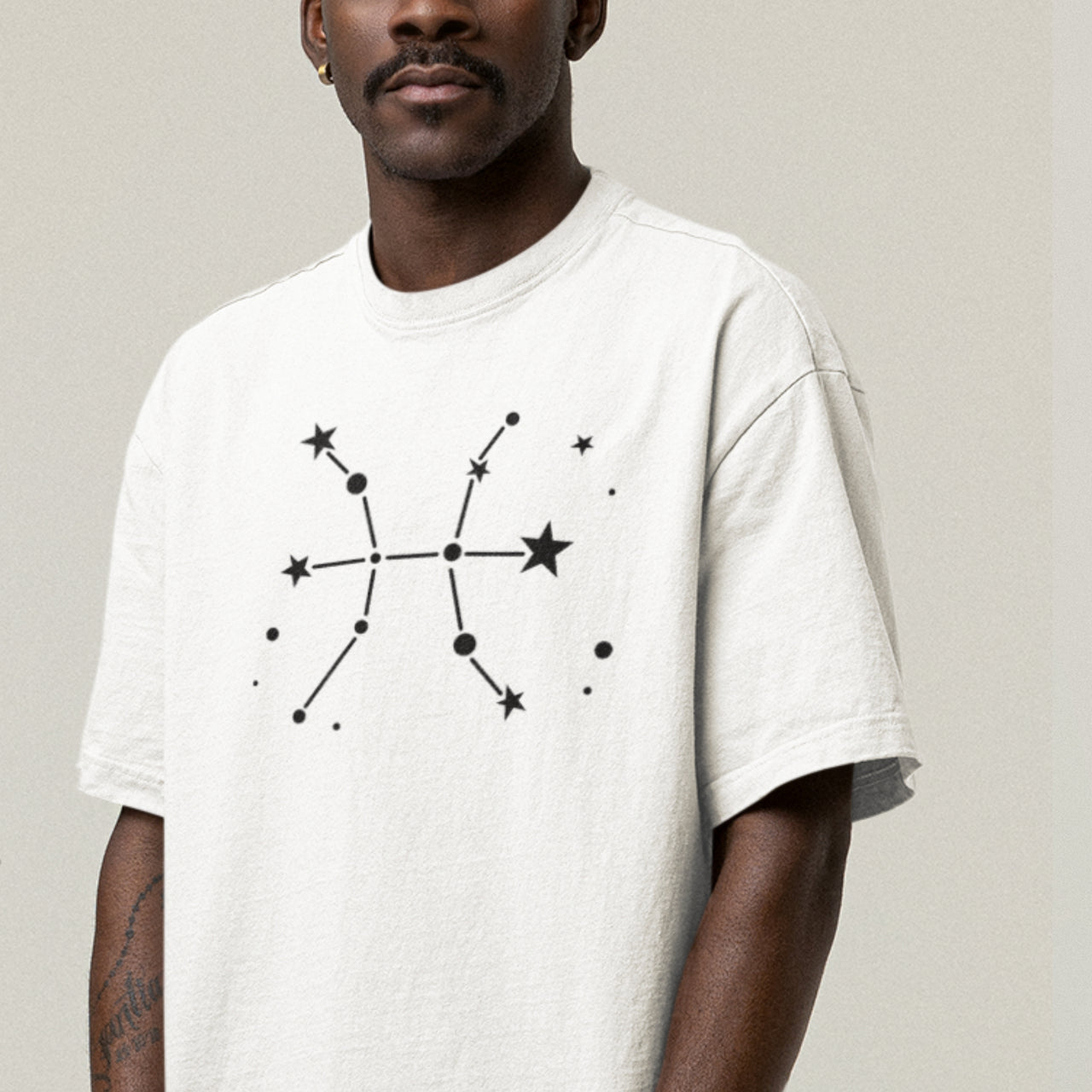 Bílé UNISEX tričko Zodiac Pisces